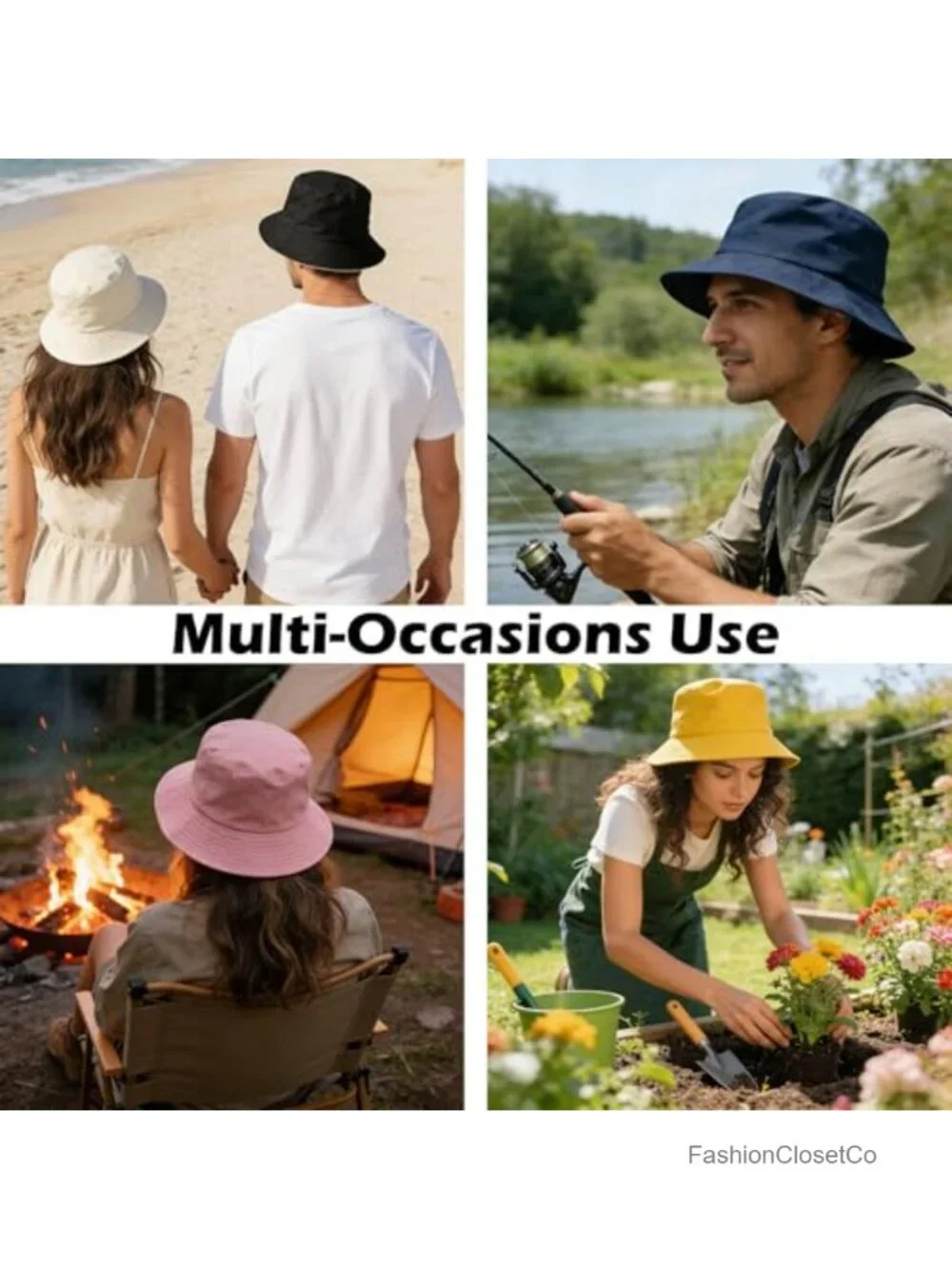 2-in-1 Reversible Bucket Hat UPF 50+ Sun Protection for Fishing Travel Sports